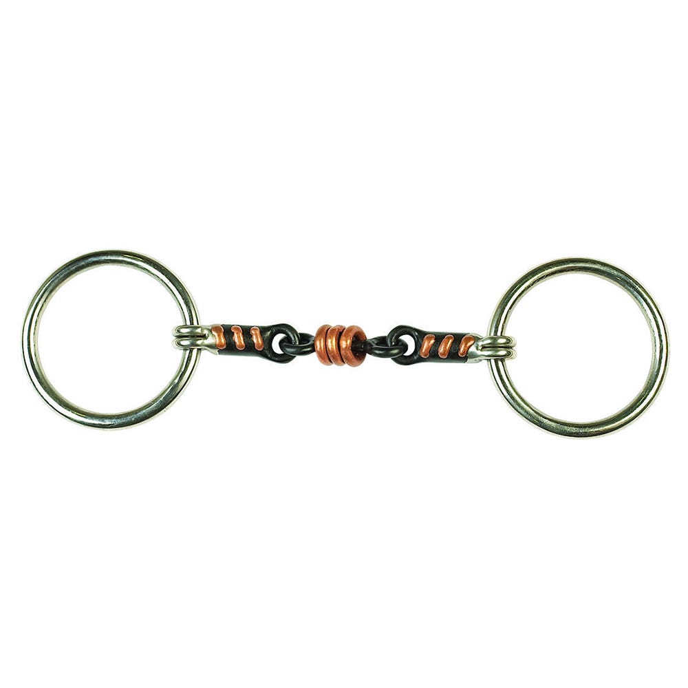 Lorina sweet iron copper roller scrob loose ring snaffle