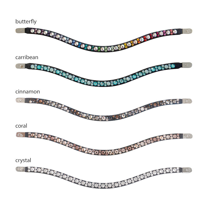Stubben Magic Tack multi row crystal curved browband