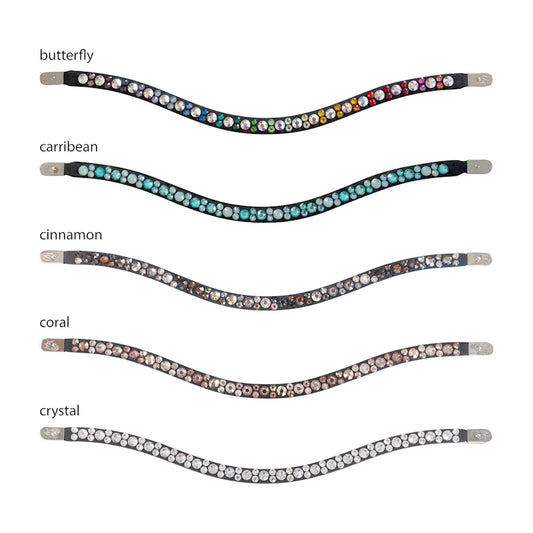 Stubben Magic Tack multi row crystal curved browband