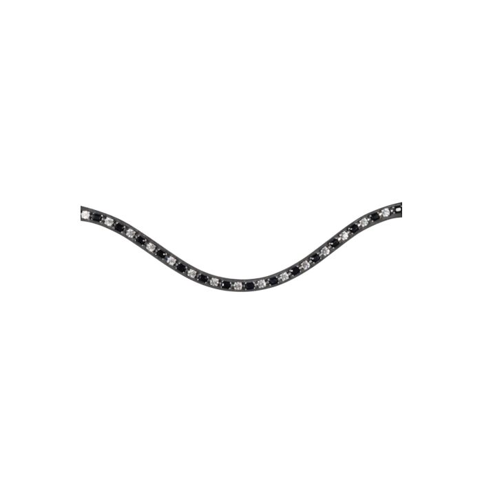 HKM Amazing Browband in silver and black