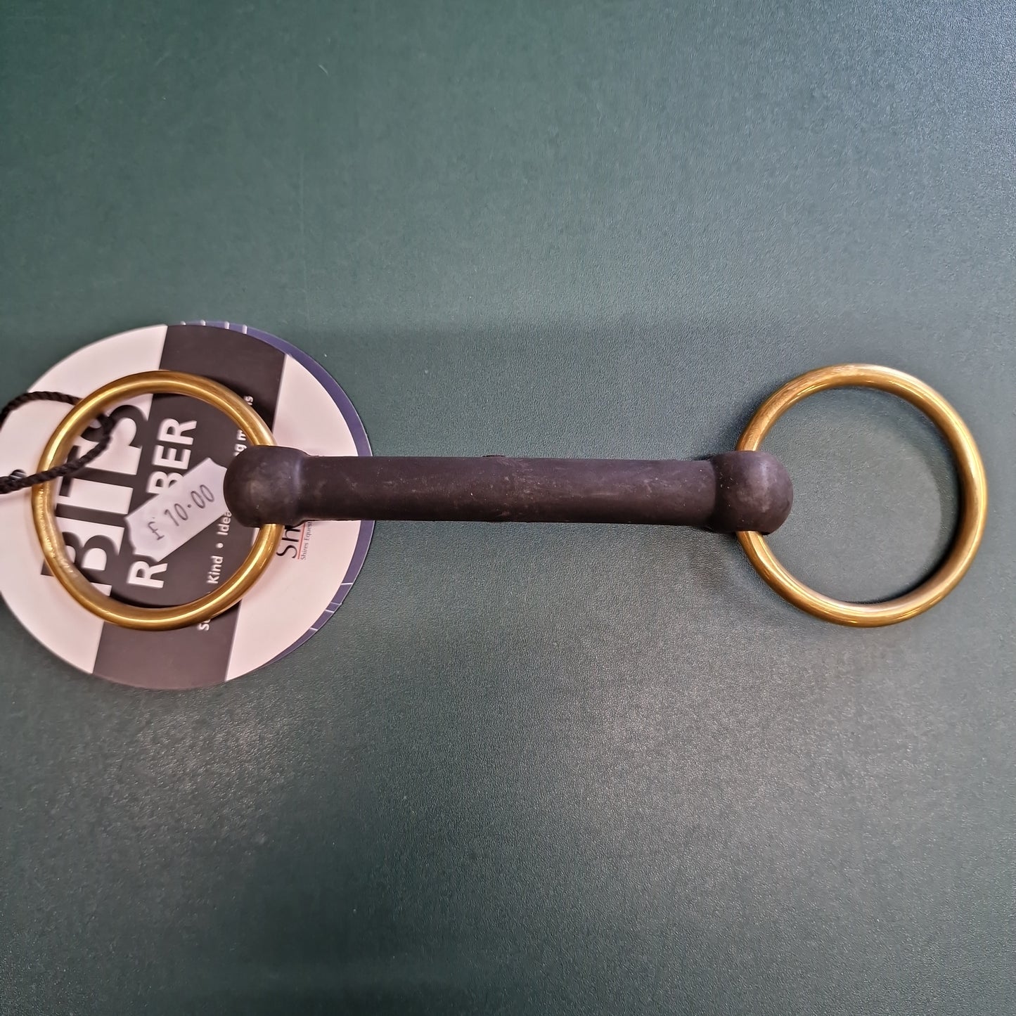 3.5" loose ring rubber in-hand snaffle bit B100