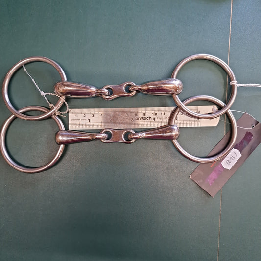 4.5" loose ring french link snaffle bit B134
