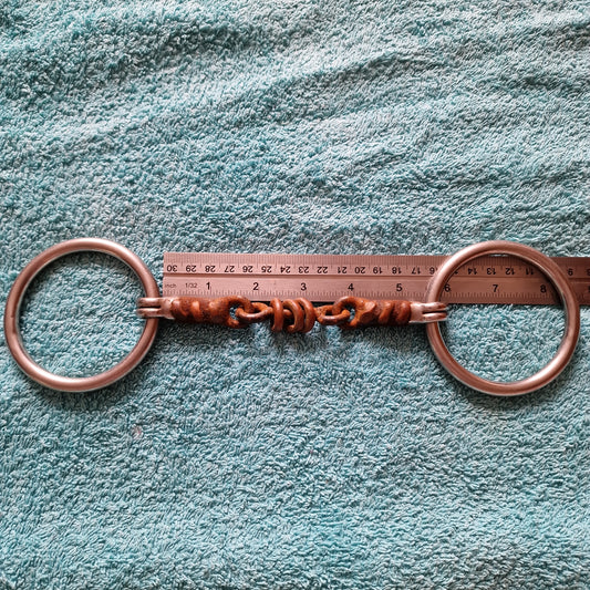 5.25" loose ring sweet iron copper roller tom thumb scrob Snaffle bit B46