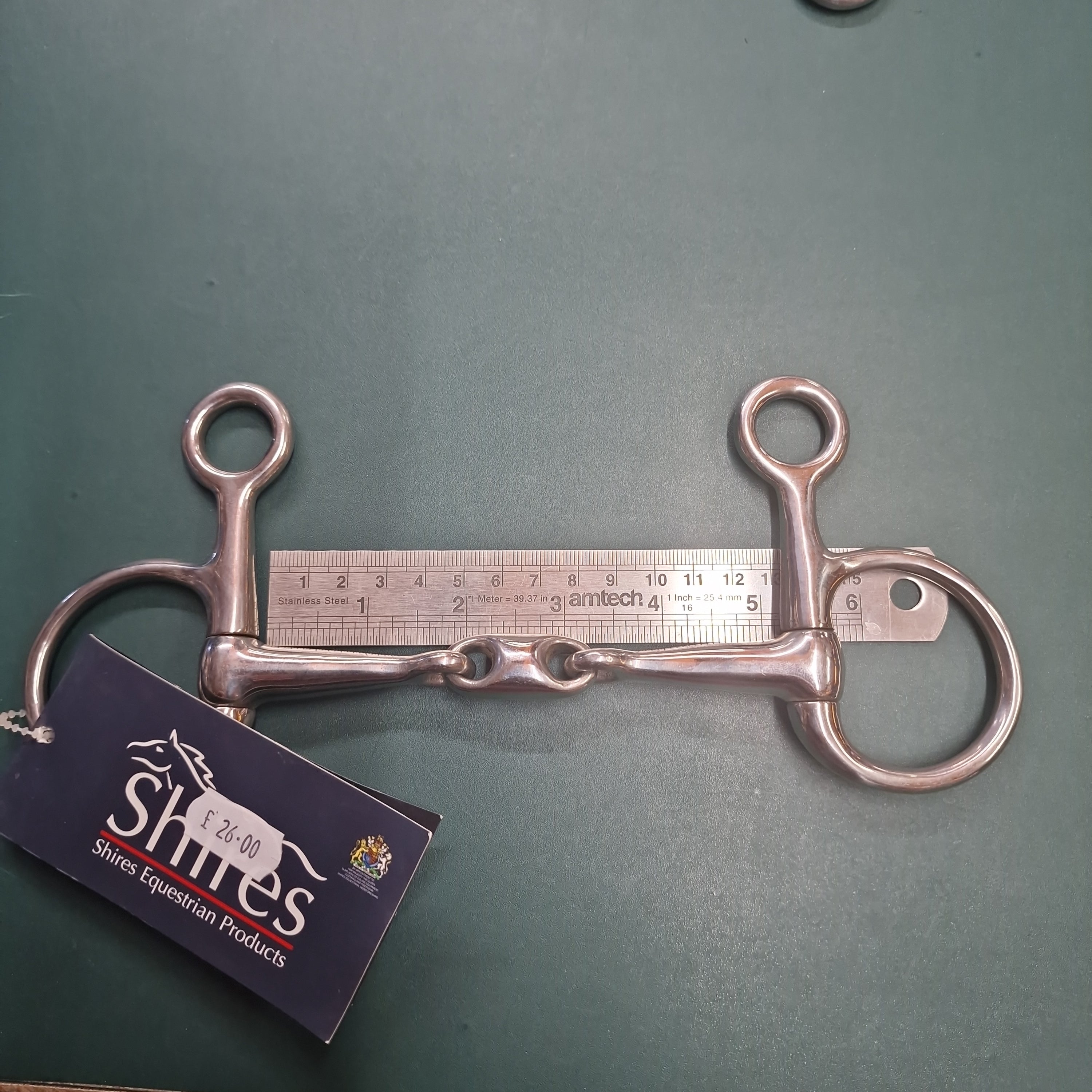 thumbnail image 2 of 5.5" Shires Hanging Cheek Copper Lozenge Snaffle Bit B484 – The Bit Doctor 2 of 13