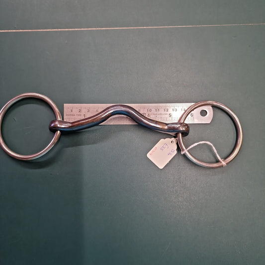 5.25" loose ring ported sweet iron snaffle bit B317