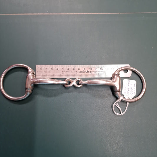 5.25" Informed Designs eggbutt response french link anatomical bradoon snaffle bit B330