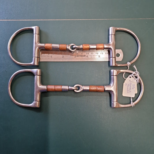 5.5" D-Ring Copper roller jointed snaffle bit B483
