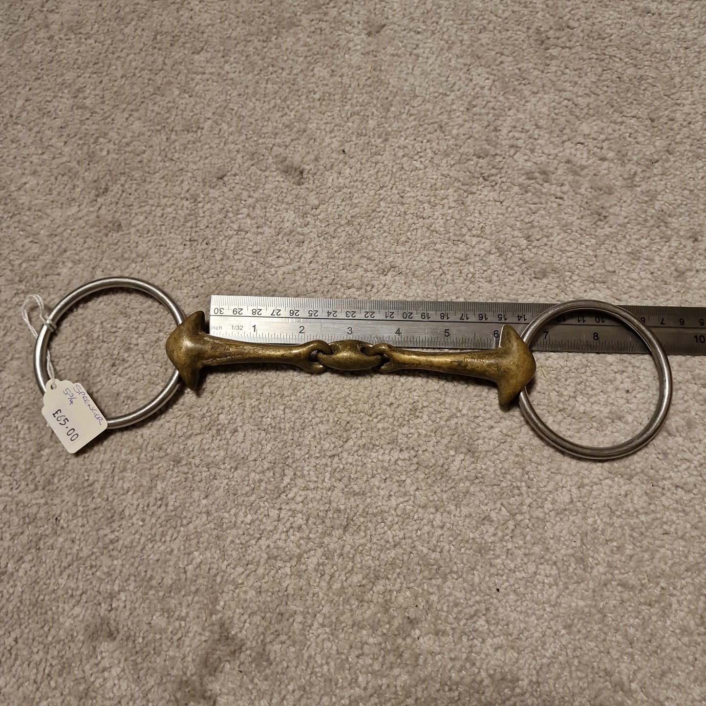 5.75" Sprenger KK Ultra Loose Ring Lozenge with sleeves 2-type snaffle bit B535