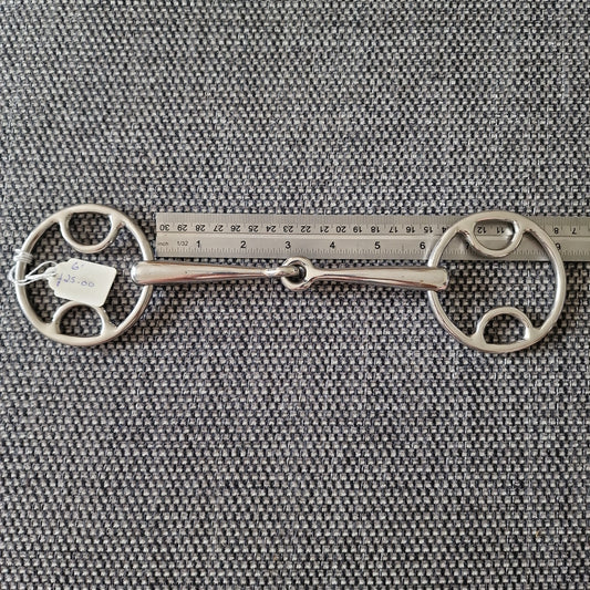 6" bevel jointed snaffle bit B841