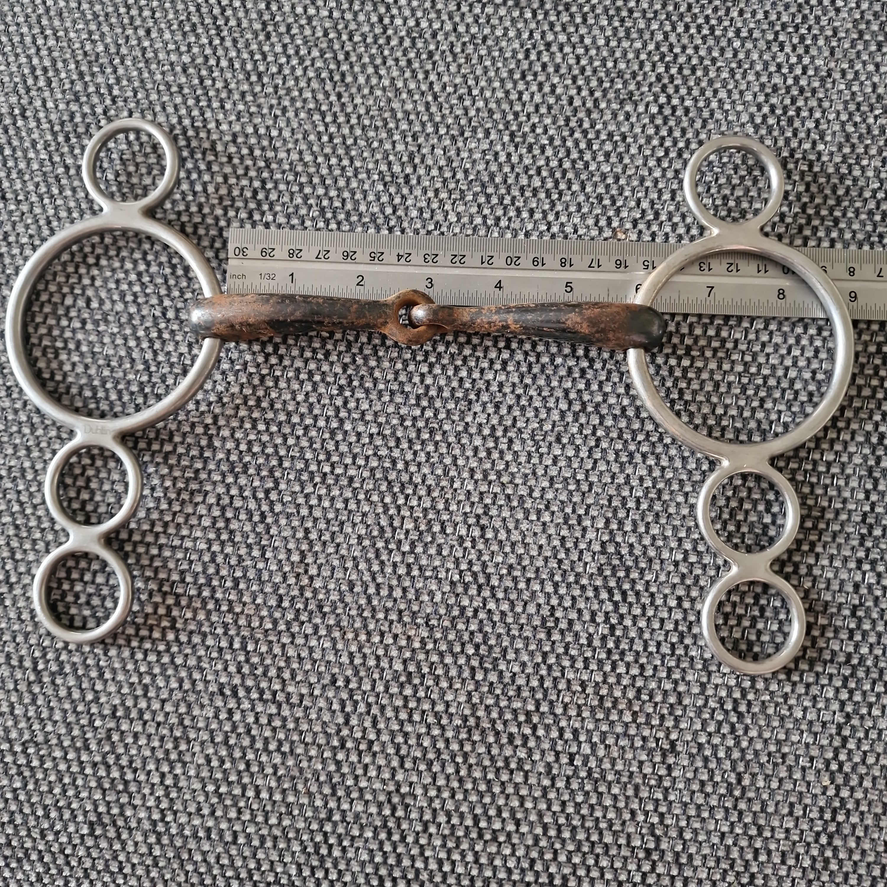 Morso Equitazione AK Dutch Gag Multi Anello &ndash; Doppio Snodo In Argento Tedesco