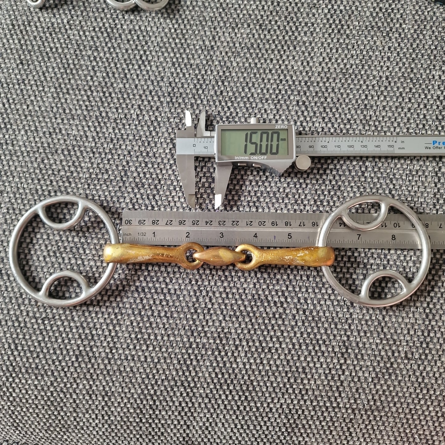 5.75" Bevel Copper Lozenge snaffle bit B842