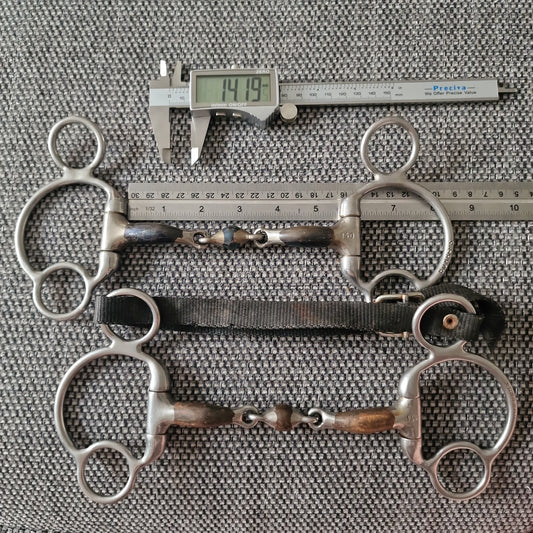 5.5" Bombers Eggbutt Elliptical Universal 2.5 ring lozenge gag bit B929
