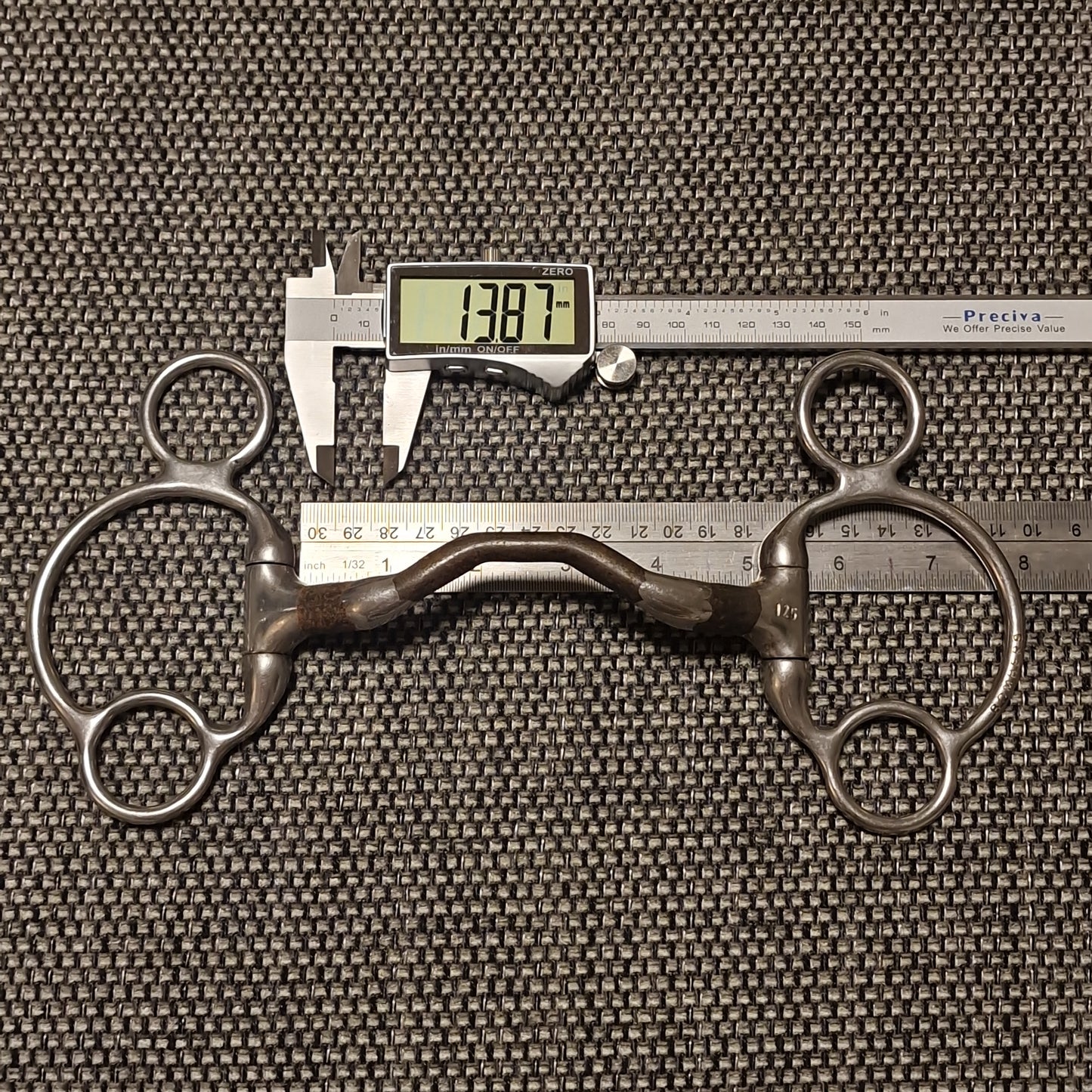 5" 125mm bombers eggbutt 2.5 ring happy tongue gag bit B101