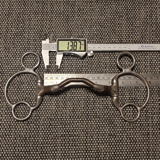 5" 125mm bombers eggbutt 2.5 ring happy tongue gag bit B101