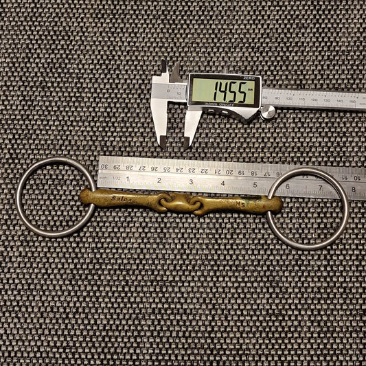 5.25" Neue Schule Tranz Angle Loose Ring Lozenge bradoon Snaffle bit B40
