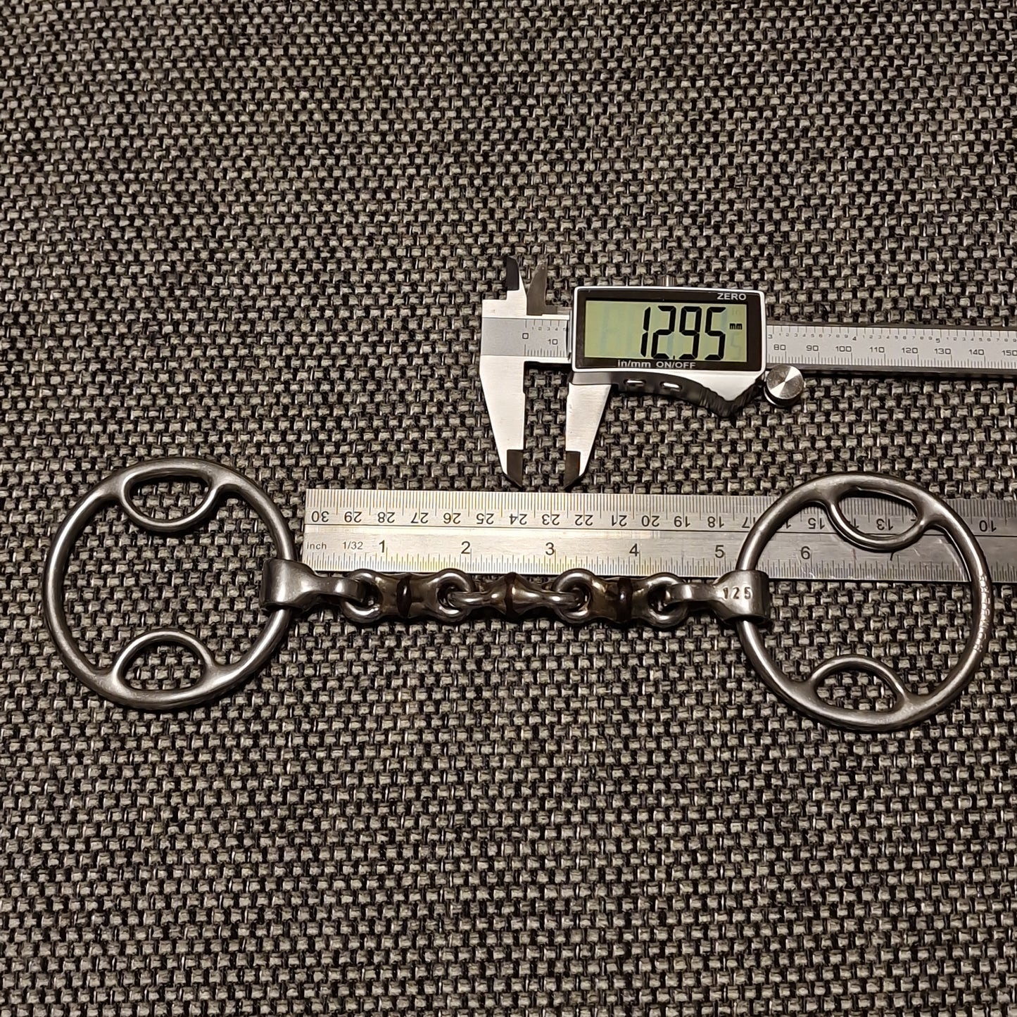 5" Bombers Waterford Bevel loop Ring snaffle bit B284
