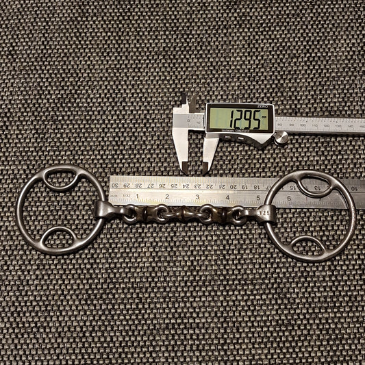 5" Bombers Waterford Bevel loop Ring snaffle bit B284