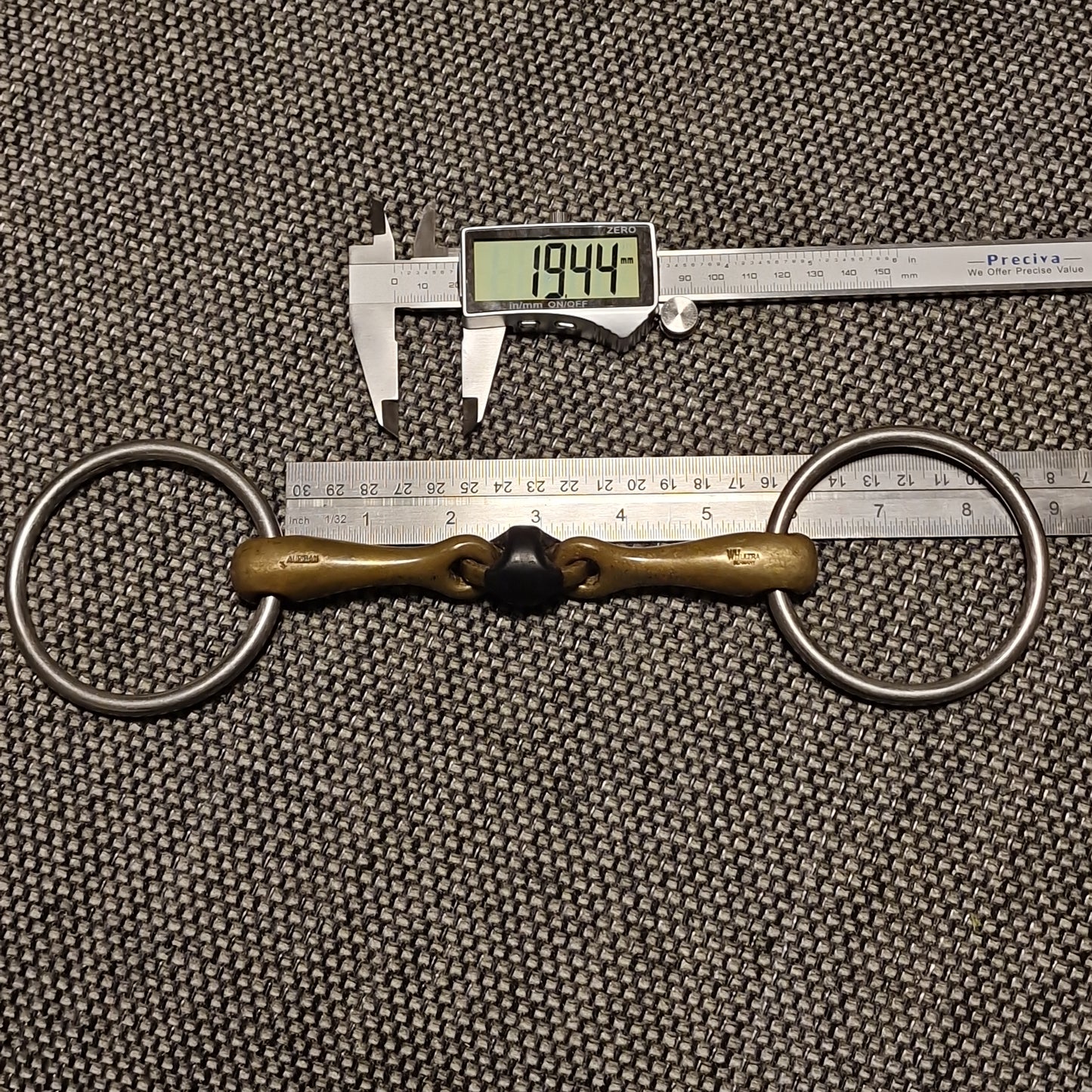 5.5" Sprenger WH Ultra soft Lozenge Loose Ring snaffle bit B34