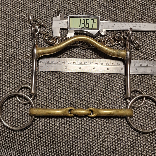 6" Copper curve anatomical Double bridle set weymouth bit B940