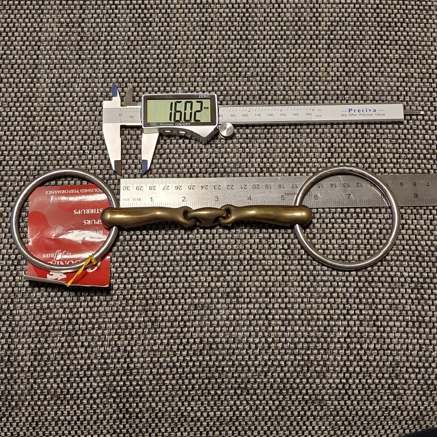 5" Jeffries Harmony anatomical loose ring lozenge snaffle bit like expert bits comfy mouth B98