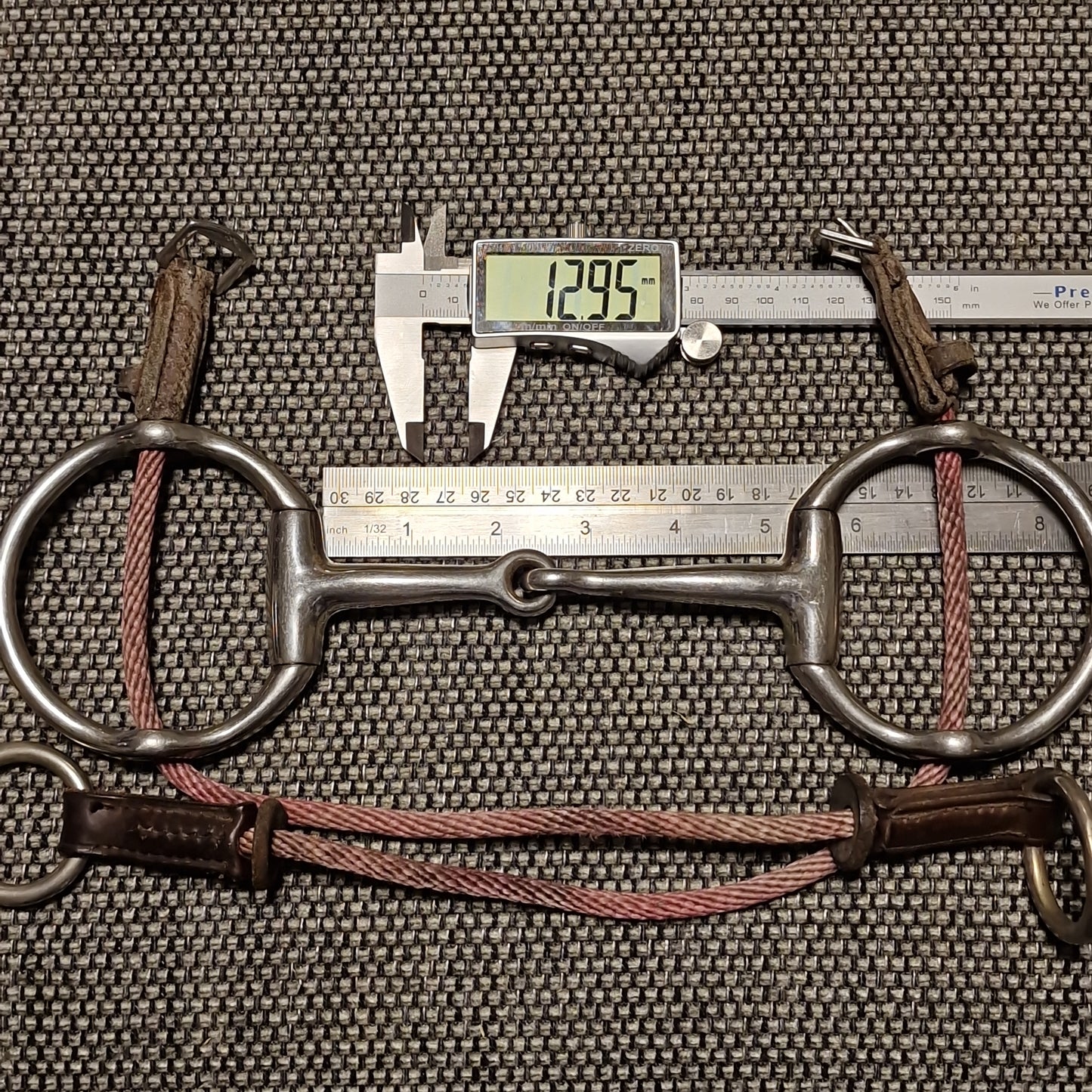 5" cheltenham gag jointed bit with rope cheeks B960