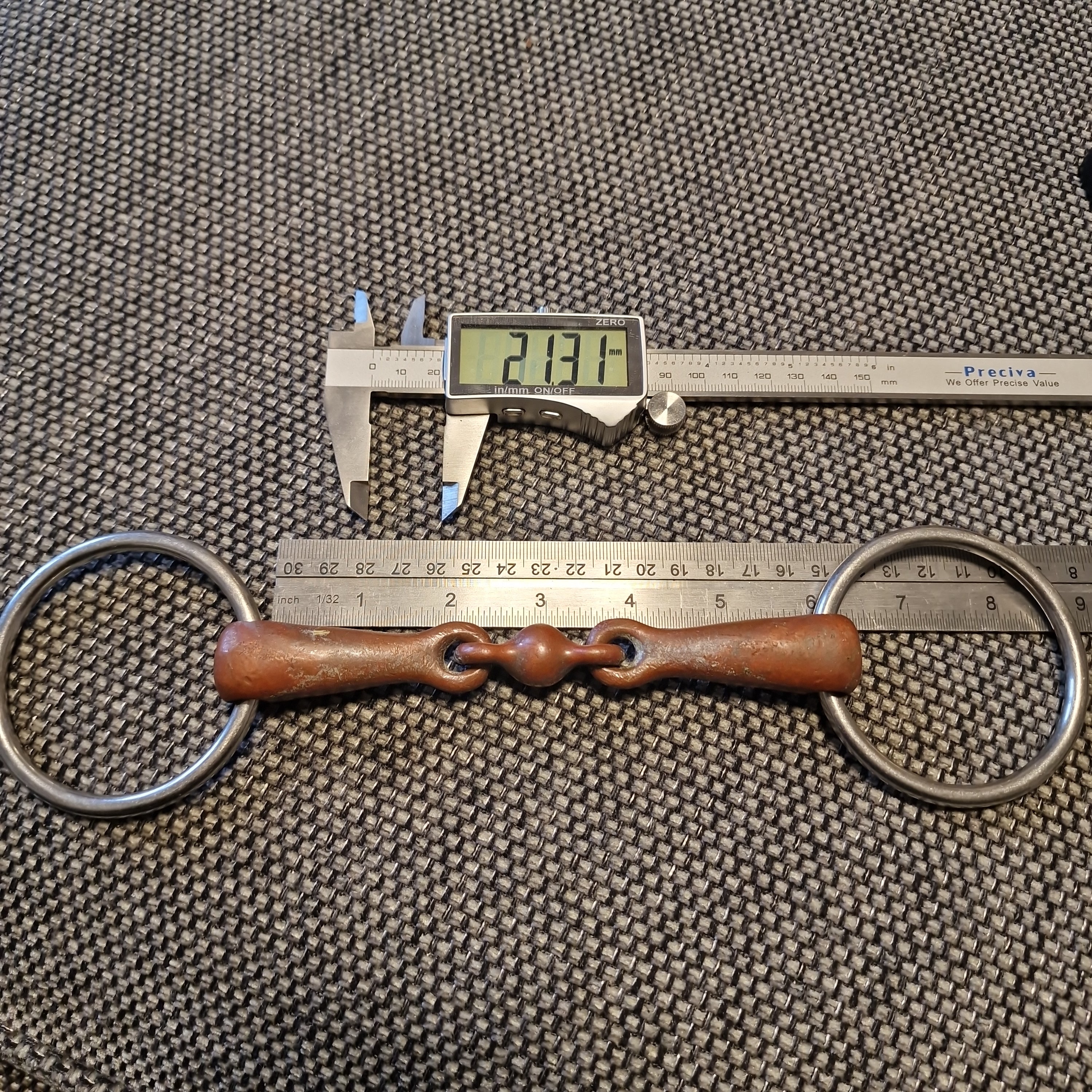 Coronet Loose Ring Malleable Iron Snaffle Bit - 6 1/4 Inch Draft Horse Team Bit