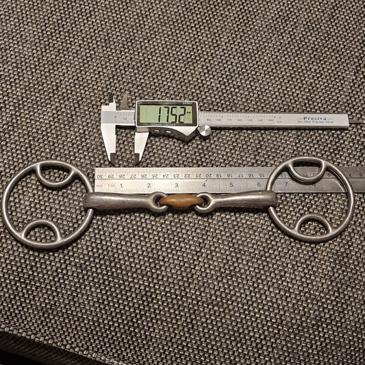 6" Bevel Copper Lozenge snaffle bit B556