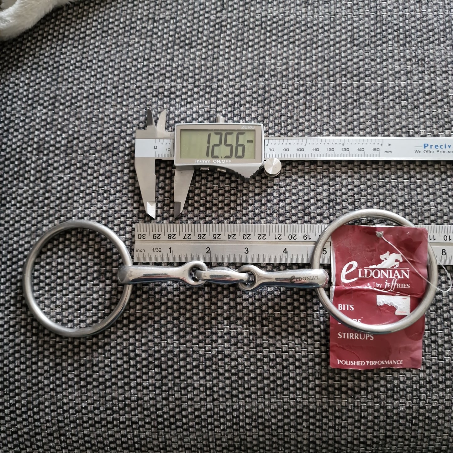 4.5" Eldonian Loose Ring Lozenge Snaffle bit - new B714