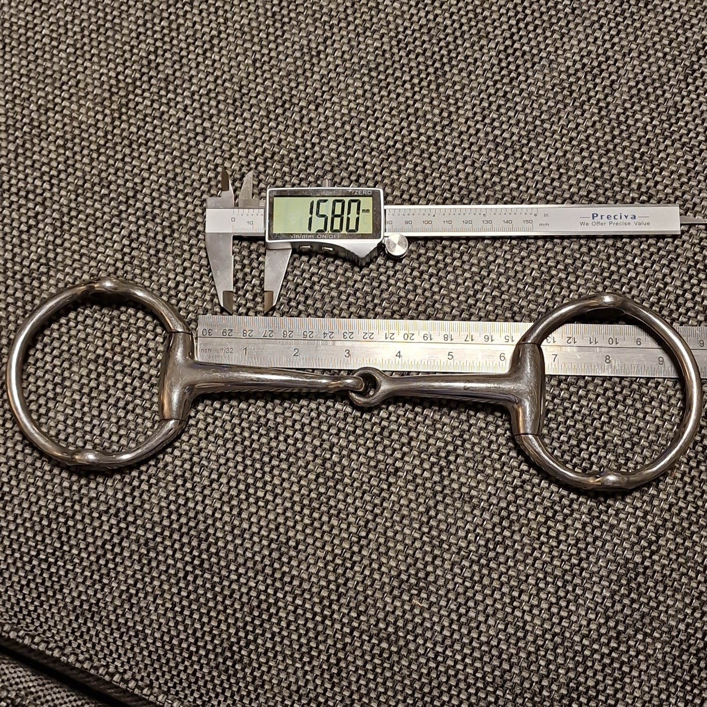 6" Eldonian Cheltenham gag jointed bit B1082