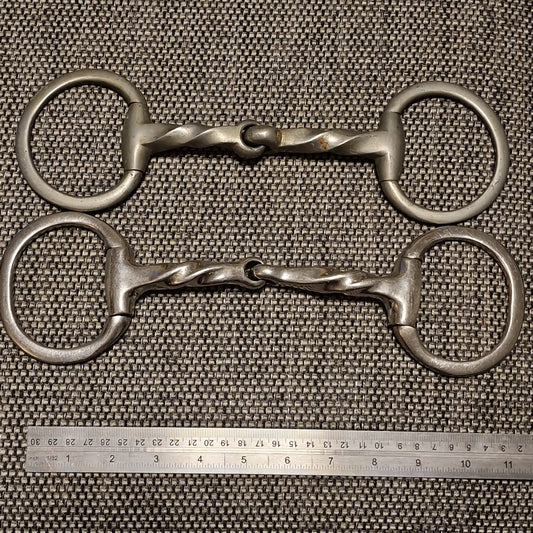 Eggbutt twisted jointed snaffle bits C20