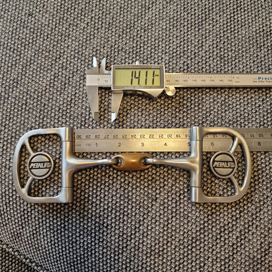 5" Metalab copper lozenge D-ring snaffle bit B265