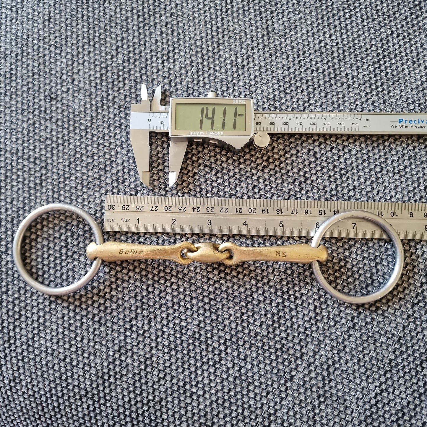 5.75" neue schule tranz angle lozenge bradoon snaffle bit B825