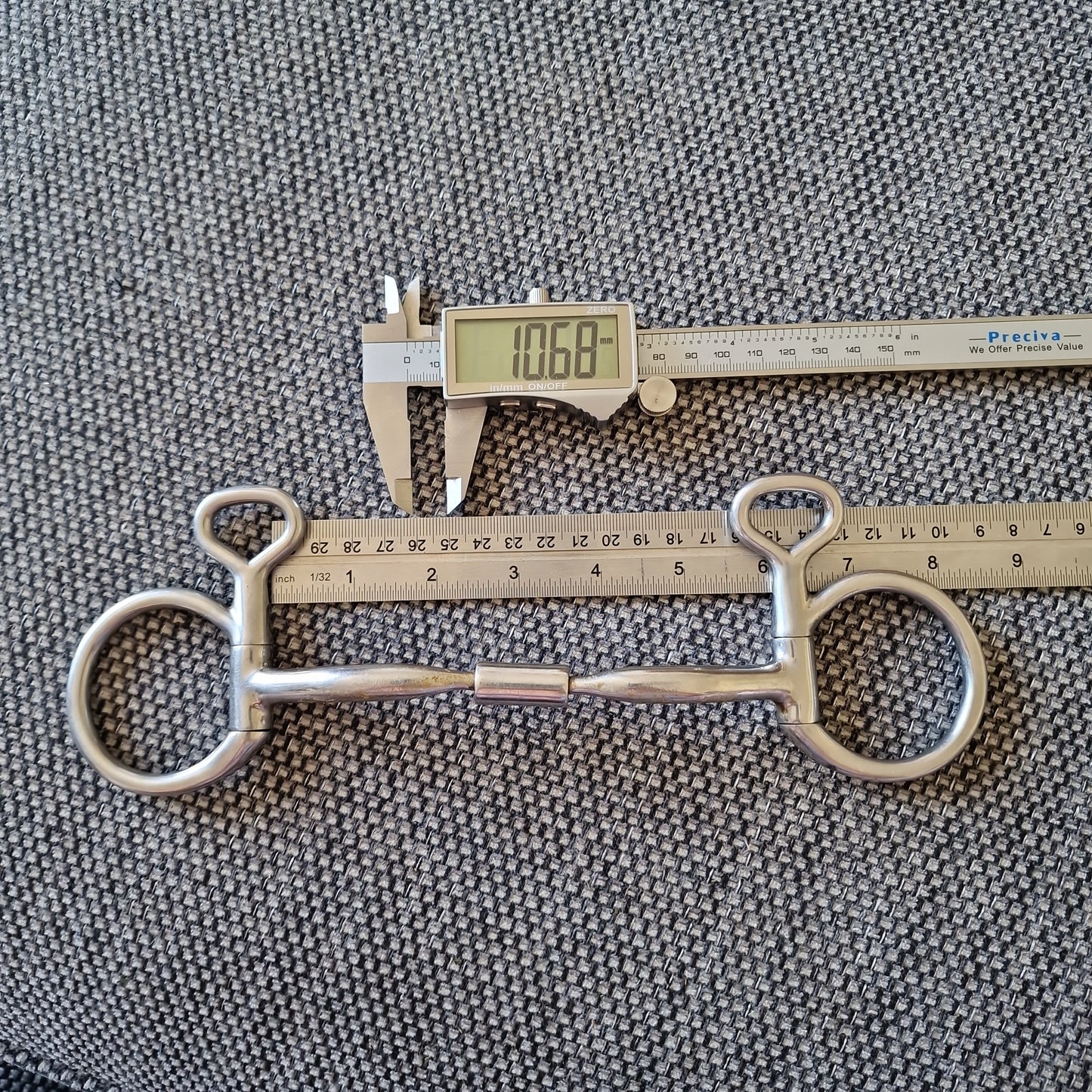 6" Myler MB02 hanging cheek snaffle bit B705