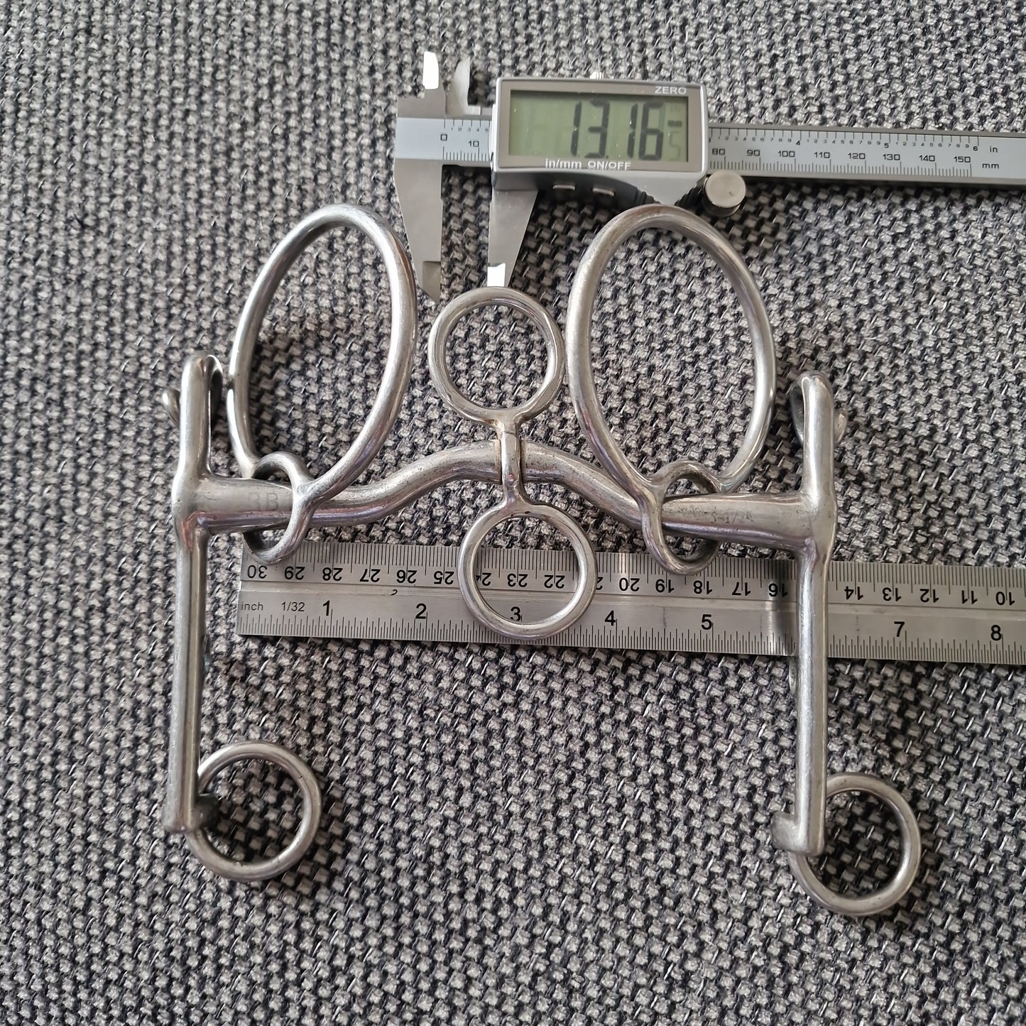 5.5" Abbey Custom made Swales Pelham with Tongue port Spinner bit B1095