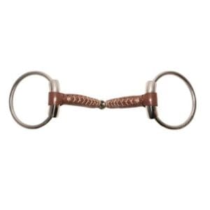 Ring snaffle pinchless leather 14mm