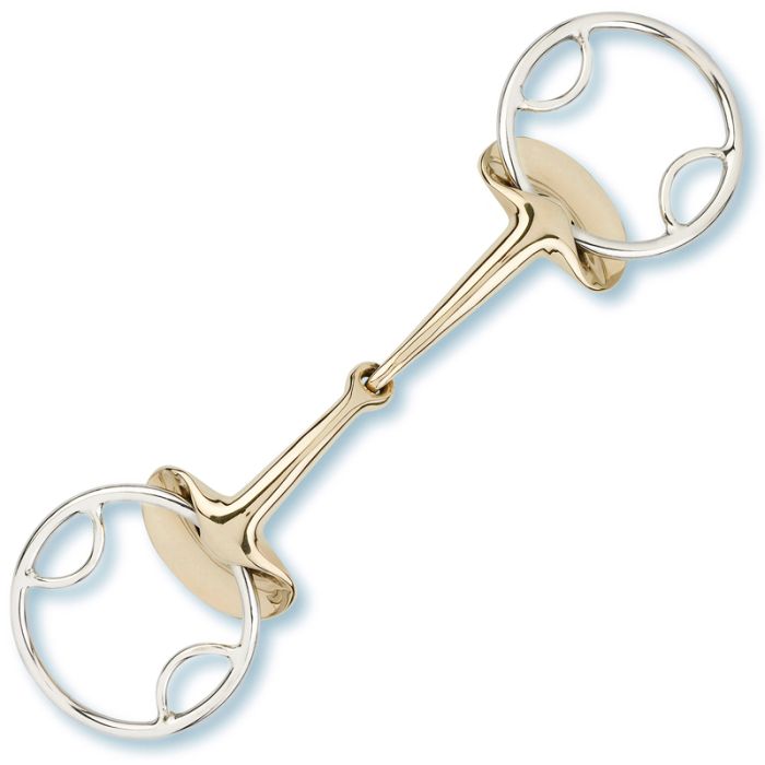 Stubben Golden Wings 4 in 1 bevel gag jointed Loose Ring Snaffle bit