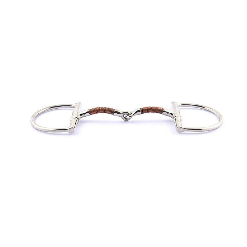 Jump'in Curved Copper Jointed D-Ring Snaffle Bit