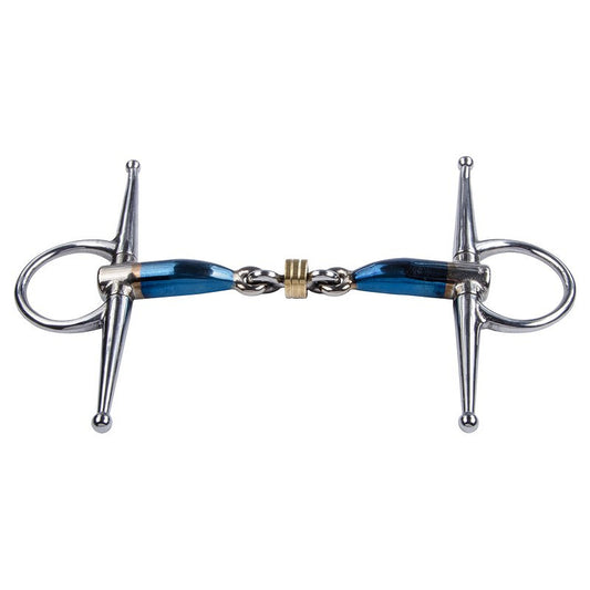 Trust Sweet Iron Brass Ring Roller Full Cheek Snaffle