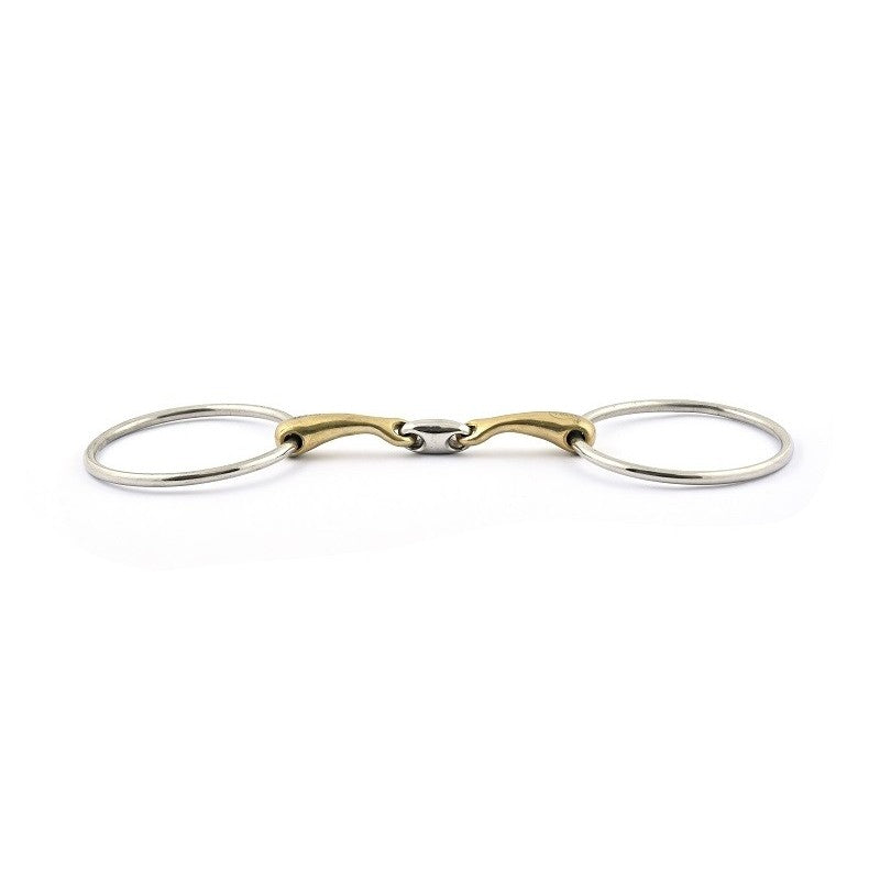 Jump'in Copper Lozenge Locking Loose Ring Snaffle Bit