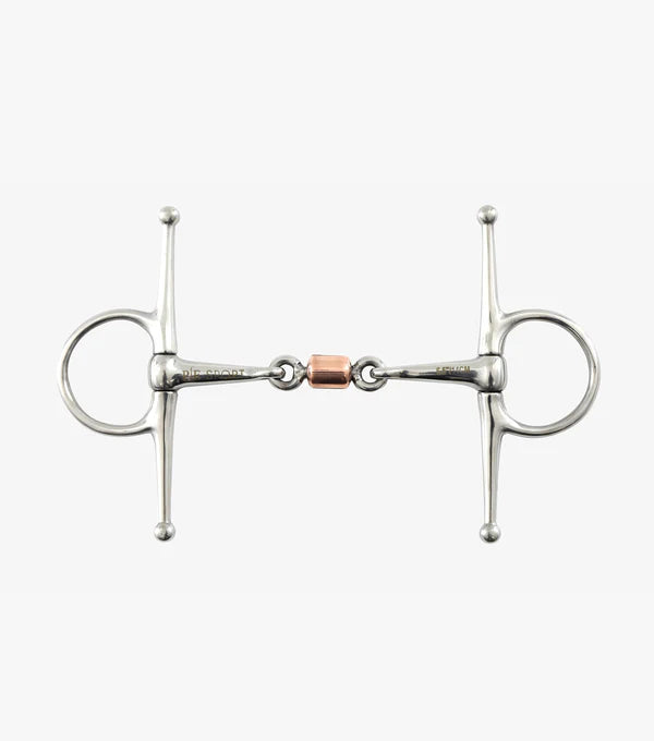 Premier Equine Full Cheek Snaffle with Copper Roller Peanut Joint