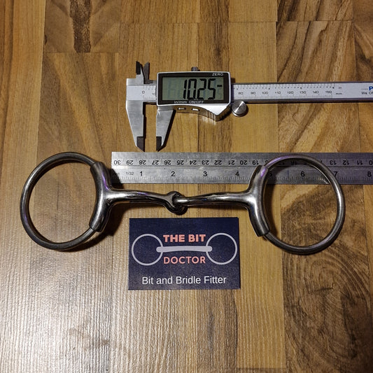 4.25" Horsemanship Saddlery lip relief orbit Jointed loose ring snaffle bit B466