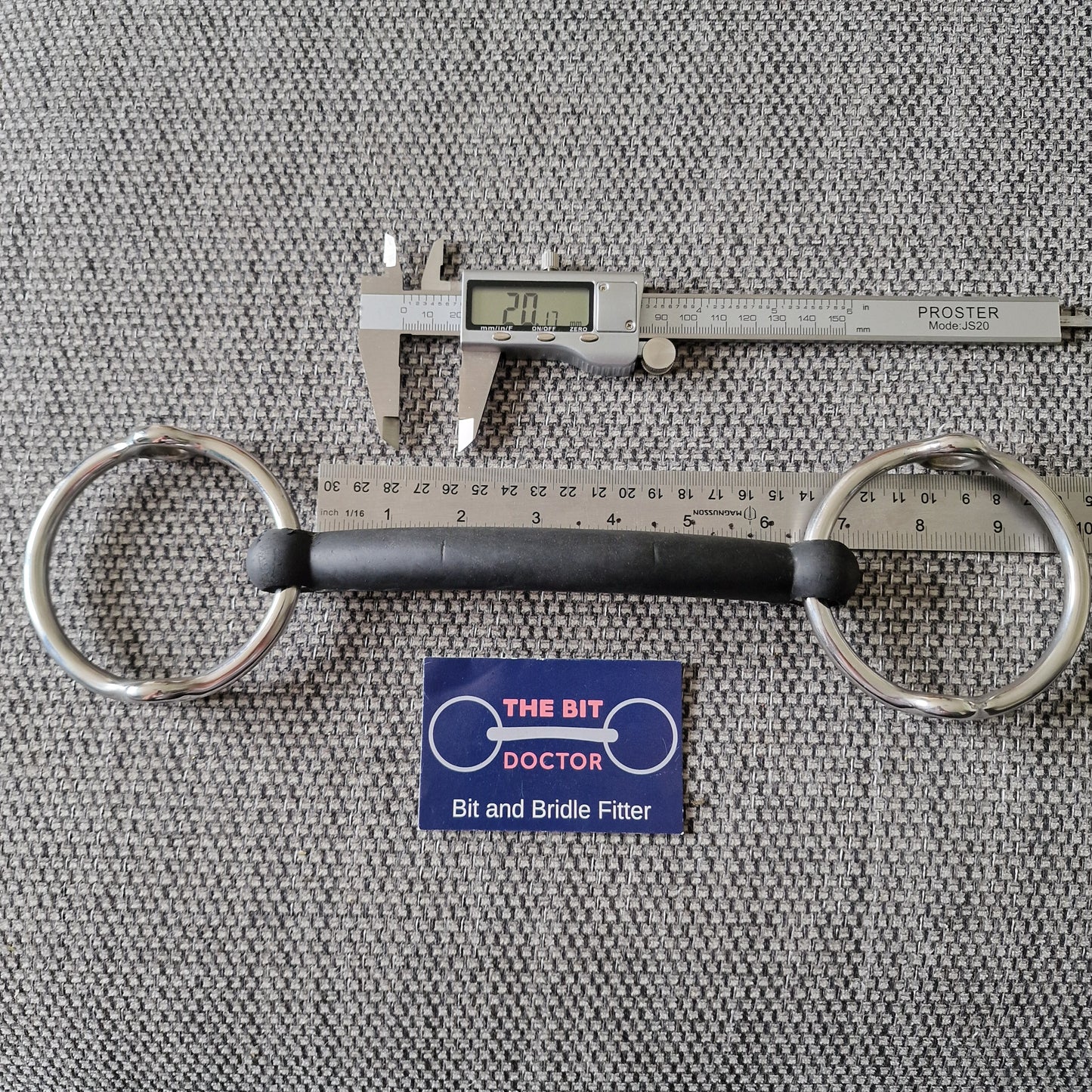 6.25" Abbey custom hard rubber mullen balding gag bit B529