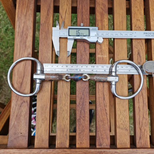 5.25" Trust sweet iron eggbutt elliptical lozenge snaffle Bit B1483