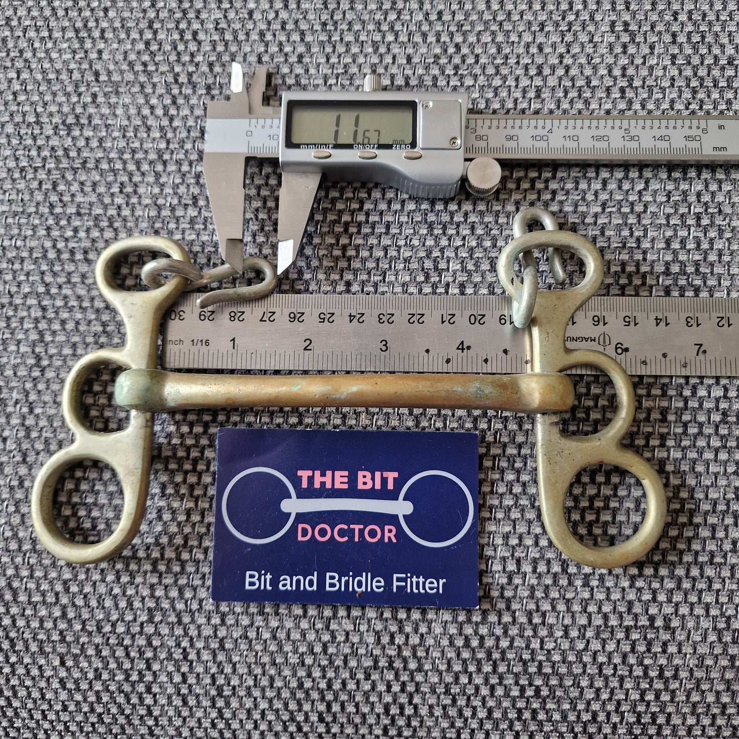 4.75" nickel vintage mullen b-pelham butterfly pelham Bit B1359