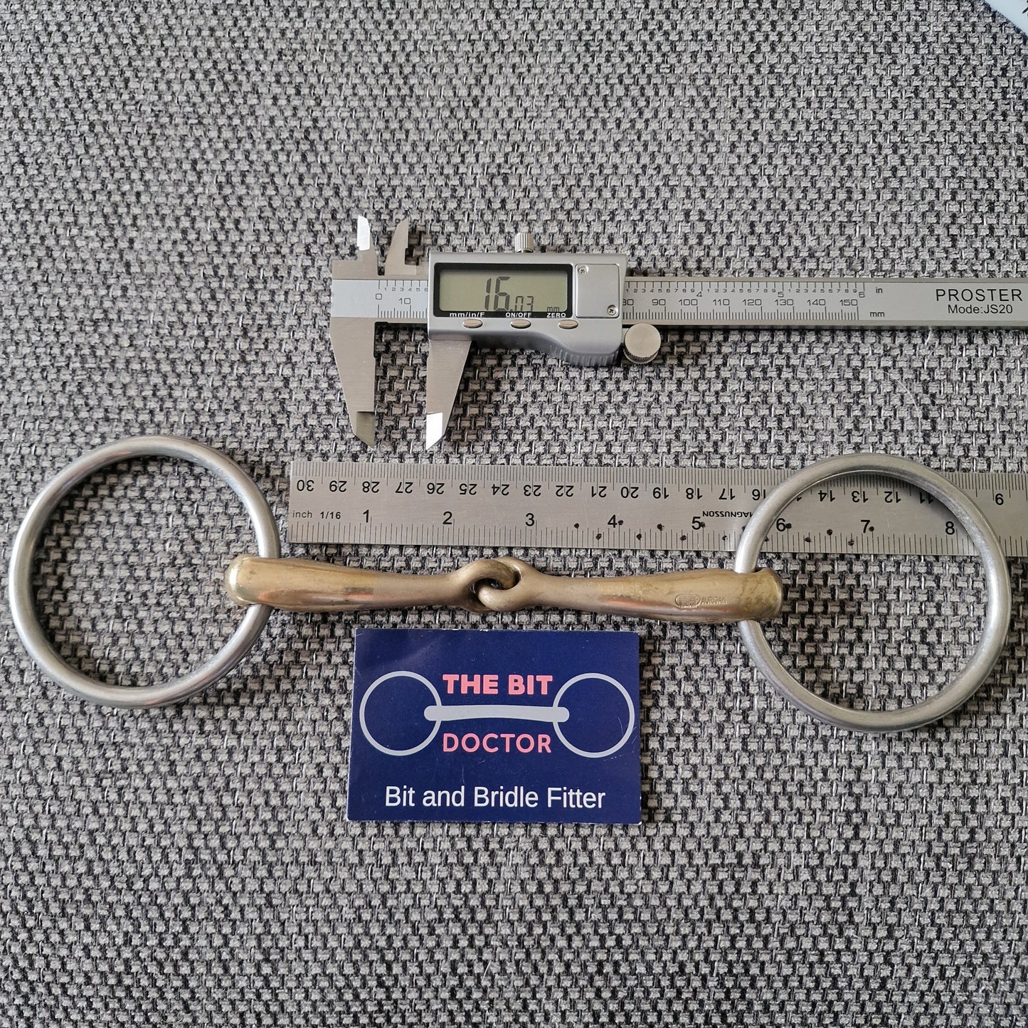 5.25" sprenger turnado jointed loose ring snaffle bit B473