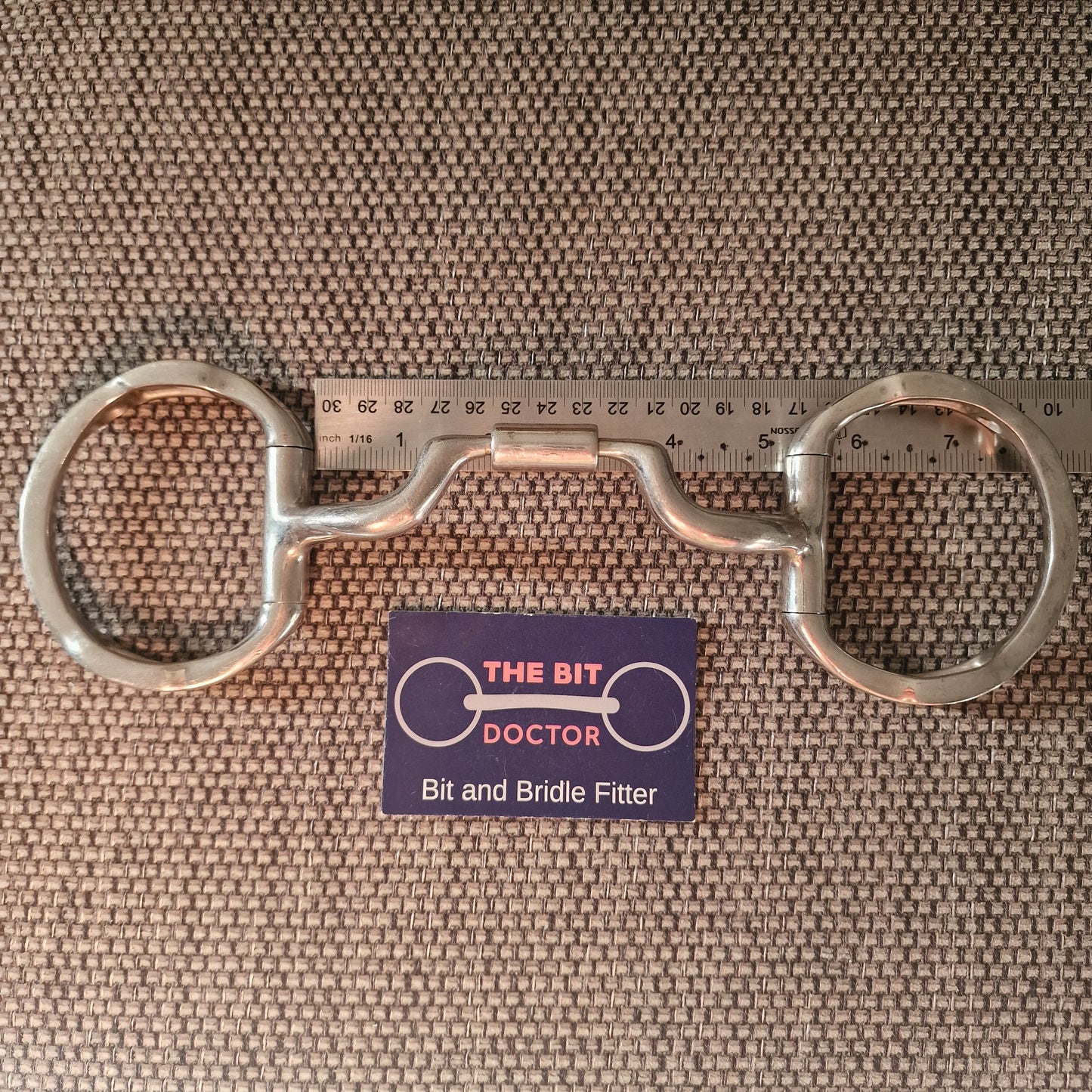 5" myler mb05 wide ported barrel eggbutt snaffle with hooks Bit B1792