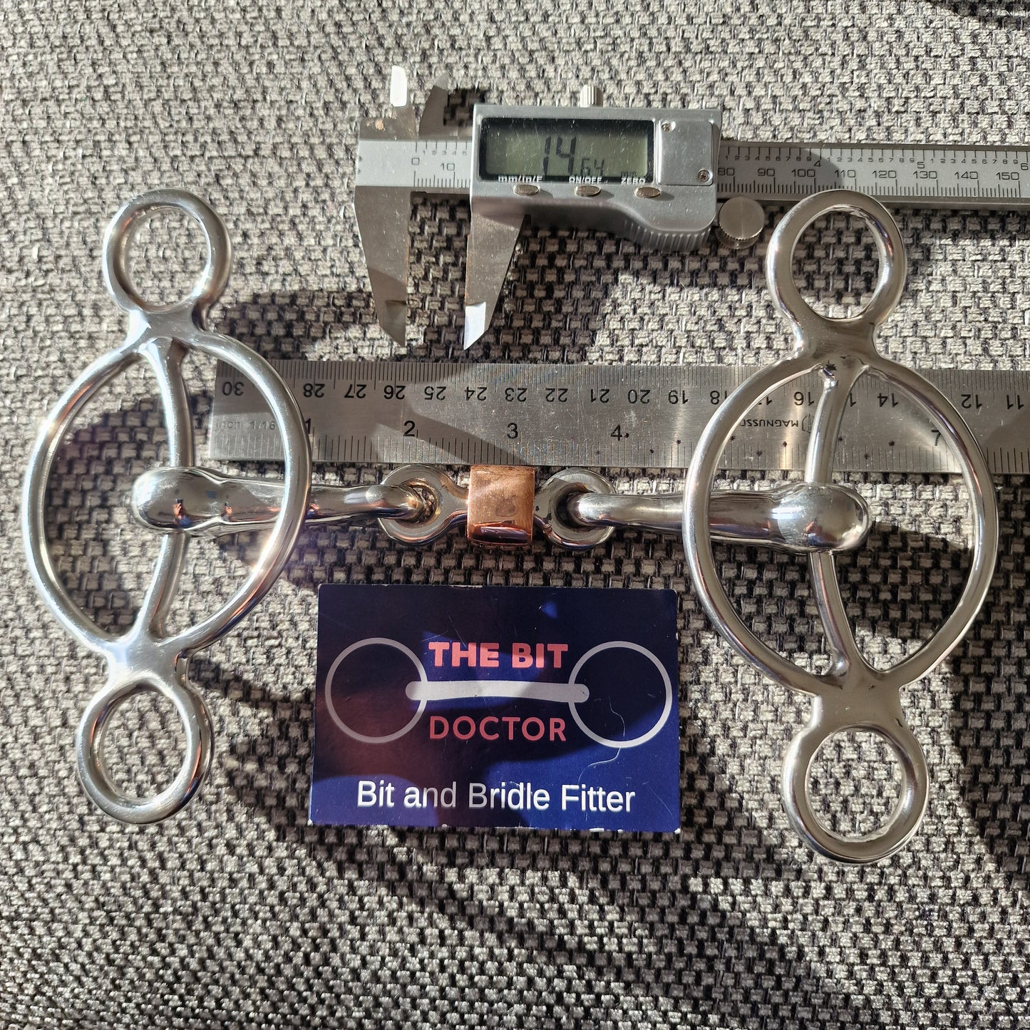 5.5" TBD Custom Square copper roller link swivel gag Bit B1589