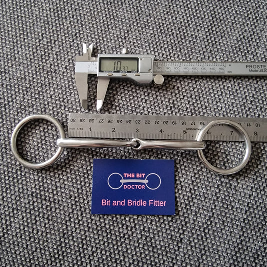 5.25" curved anatomical jointed bradoon loose ring snaffle Bit new B1375