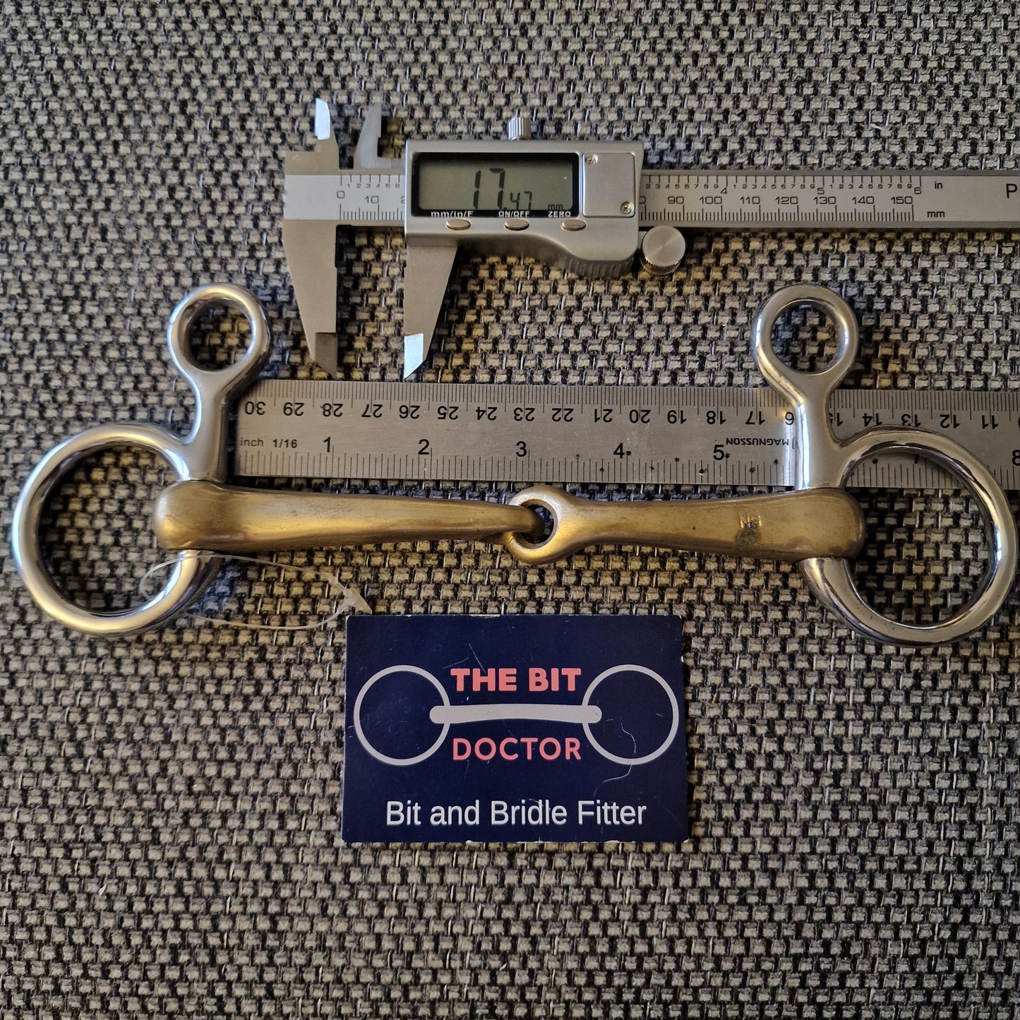 5.5" New Neue Schule demi anky jointed hanging cheek snaffle bit B784