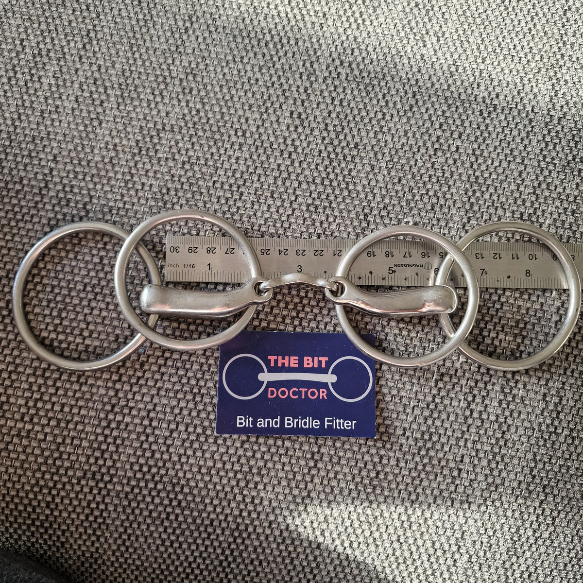 5.75" Stubben half moon ported wilson snaffle Bit B1276